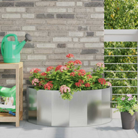 vidaXL Planter Silver 90 x 45 x 35 cm Galvanised Steel