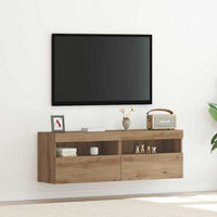 vidaXL TV Wall Cabinet Wall-mounted 2 pcs Artisan oak 60 x 30 x 40 cm
