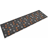 vidaXL Kitchen Rug Washable Paws 60x180 cm Velvet