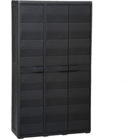 vidaXL Garden Storage Cabinet with 4 Shelves Black