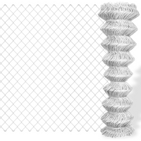 vidaXL Chain Link Fence Galvanised Steel 25x0.8 m Silver
