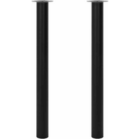 2 Telescopic Table Legs Black 710 mm-1100 mm