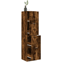vidaXL Apothecary Cabinet Smoked Oak 40x41x174.5 cm Engineered Wood