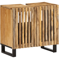 vidaXL Bathroom Sink Cabinet 62x34x58 cm Solid Wood Rough Mango