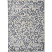 vidaXL Outdoor Flatweave Rug 200x280 cm Blue Pattern