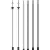 vidaXL Telescopic Tarp Poles with Length of 102-260 cm 2 pcs Aluminum