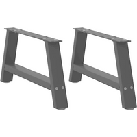vidaXL Coffee Table Legs A-Shaped 2 pcs Black 70x(30-31) cm Steel