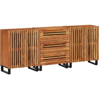 vidaXL Sideboards 3 pcs 60x34x75 cm Solid Wood Acacia