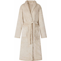 vidaXL Bathrobe without Hood Beige XXXL Flannel
