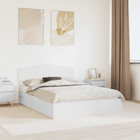 vidaXL Storage Bed with Headboard White 160 x 200 cm Engineered Wood
