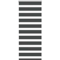 vidaXL Zebra Blind Black 65x100 cm Fabric Width 60.9 cm Polyester