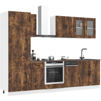 vidaXL 8 Piece Kitchen Cabinet Set Kalmar Smoked Oak Engineered Wood
