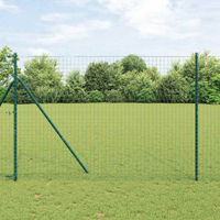 vidaXL Fence Post 26 pcs Green 3.2 x 3.2 x 200 cm