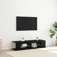 vidaXL TV Cabinet Black Oak 135 x 39 x 30 cm Engineered Wood
