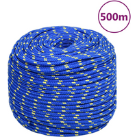 vidaXL Boat Rope Blue 10 mm 500 m Polypropylene