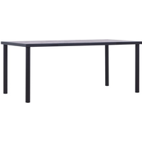 vidaXL Dining Table Black and Concrete Grey 180x90x75 cm MDF
