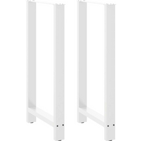 vidaXL Bar Table Legs White 2 pcs 60x(110-111) cm Steel