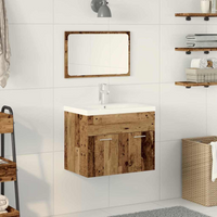 vidaXL Bathroom Cabinet with Drawer Wall-mounted Engineered Wood