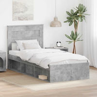 vidaXL Bed Frame with Headboard Concerte 90 x 200 cm Solid Pine Wood
