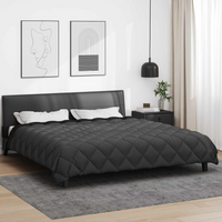 vidaXL Winter Duvet Black and Anthracite 220 x 200 cm Microfiber