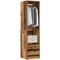vidaXL Wardrobe Old Wood 50x50x200 cm Engineered Wood