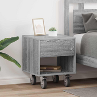 vidaXL Bedside Table 2 pcs Grey Sonoma 40.5 x 40 x 48 cm
