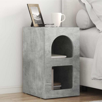 vidaXL Bedside Table Concrete Grey 29.5 x 33.5 x 50 cm Engineered Wood