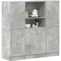 vidaXL 3 Piece Kitchen Cabinet Set Concrete Grey Engineered Wood