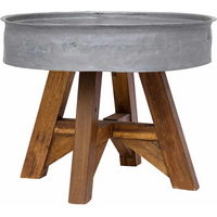 vidaXL Coffee Table Mixed Recycled Wood 60x45 cm Silver