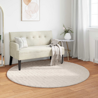 vidaXL Area Rugs Round SIROLO Beige Ø 200 CM Polyester