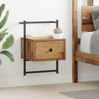 vidaXL Bedside Cabinet 2 pcs Old Wood 35 x 30 x 51 cm Engineered Wood