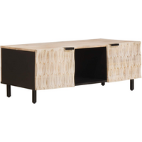 vidaXL Coffee Table White 100 x 54 x 40 cm Solid Mango Wood