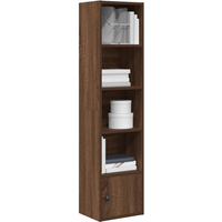 vidaXL Bookcase Brown Oak 31x24x127 cm Engineered Wood