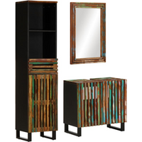 vidaXL 3 Piece Bathroom Furniture Set Solid Wood Acacia