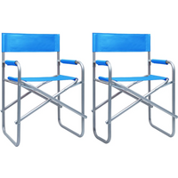 vidaXL Director's Chairs 2 pcs Steel Blue