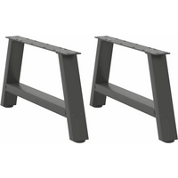 vidaXL Coffee Table Legs A-Shaped 2 pcs Anthracite 70x(30-31) cm Steel