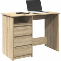 vidaXL Desk Sonoma Oak 102x50x75 cm Engineered Wood