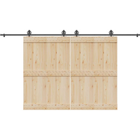 vidaXL Sliding Door Hardware Kit 400 cm Steel Black