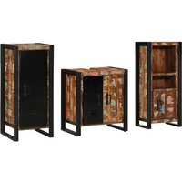 vidaXL Bathroom Furniture Set with Drawer 3 pcs Solid Reclaim Wood