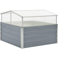 vidaXL Greenhouse 100x100x85 cm Galvanised Steel Grey