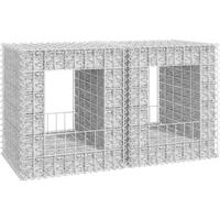 vidaXL Gabion Basket Posts 2 pcs 50x50x60 cm Iron