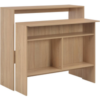 vidaXL Bar Table with 2 Table Tops Oak 130x40x120 cm