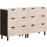 vidaXL Sideboard 2 pcs White Wash Finish 60 x 33 x 75 cm
