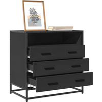 vidaXL Drawer Cabinet Black 70x41x70 cm Engineered Wood