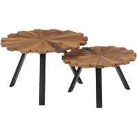 vidaXL Coffee Tables 2 pcs Solid Reclaimed Wood