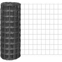vidaXL Euro Fence Steel 10x1 m Grey