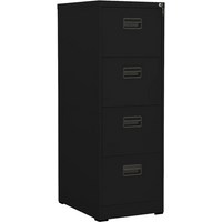 vidaXL Filing Cabinet Black 46x62x133 cm Steel