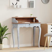 vidaXL Writing Desk with Drawer Brown and White 80 x 40 x 92 cm