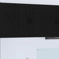 vidaXL Kitchen Cabinet Kalmar Black 80 x 31 x 80 cm Engineered Wood