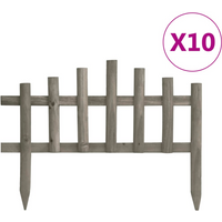 vidaXL Lawn Edgings 10 pcs Firwood 4.4 m